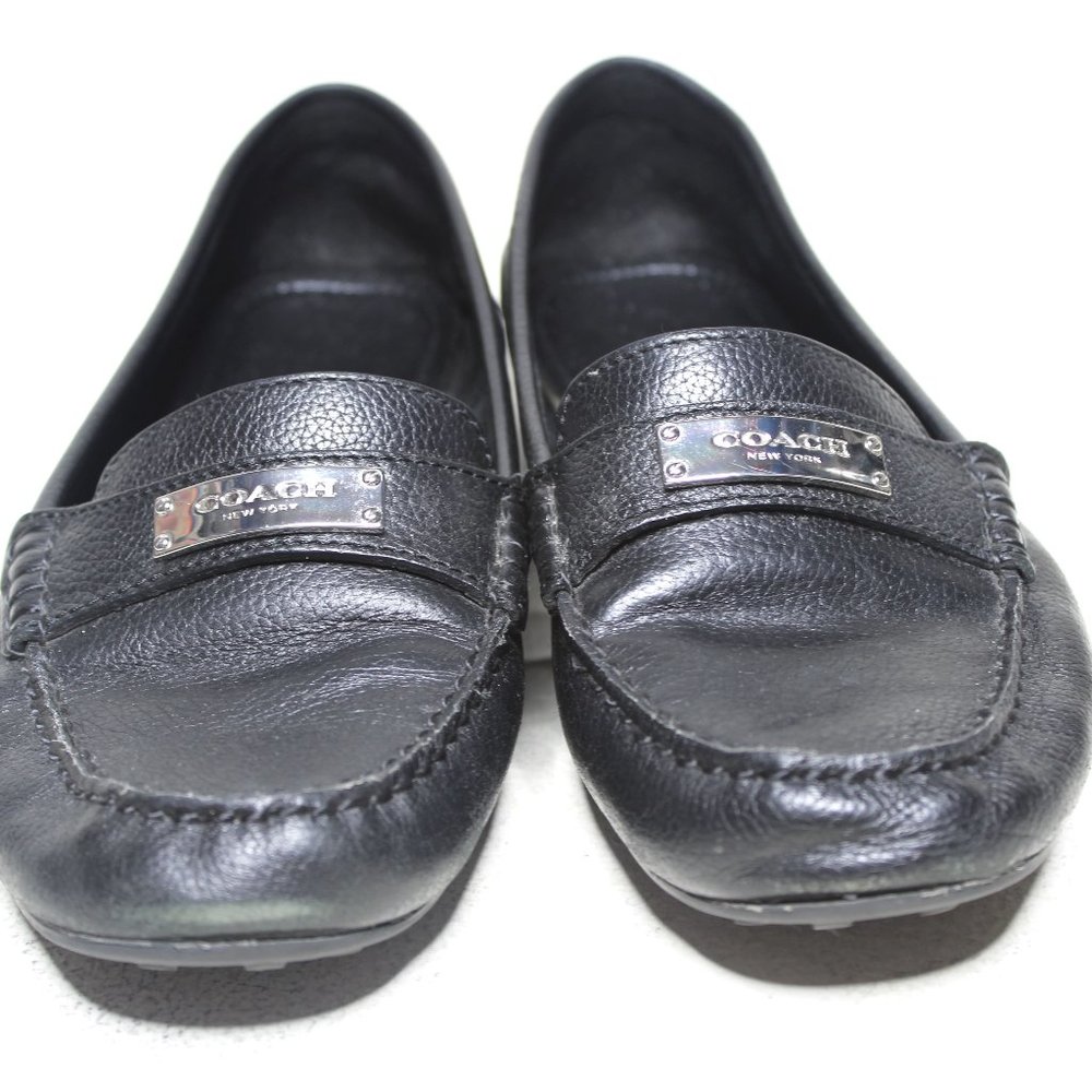 Coach Fredrica Pebble Leather Flat Driving Loafers
